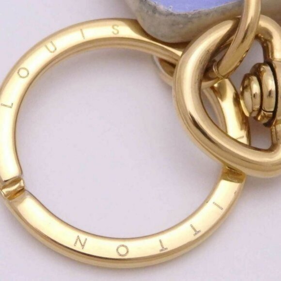 Auth Louis Vuitton Damier Azur Illustre Keyring - Picture 7 of 16